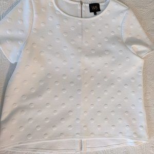 Hi Lo White dot shirt